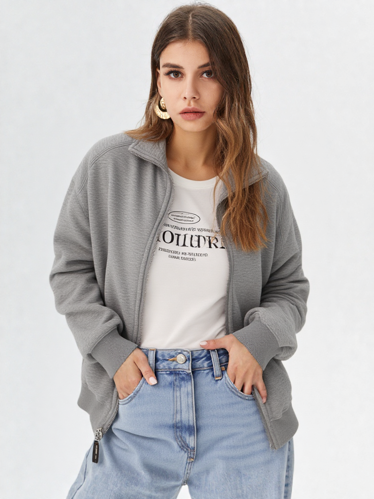 Unisex Zip Fleece Jacket