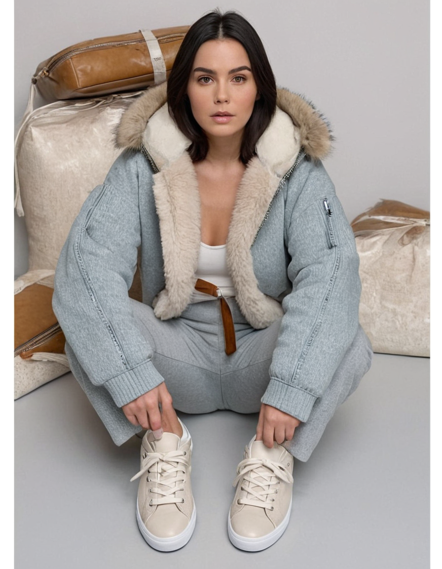 Faux Fur Trim Denim Jacket