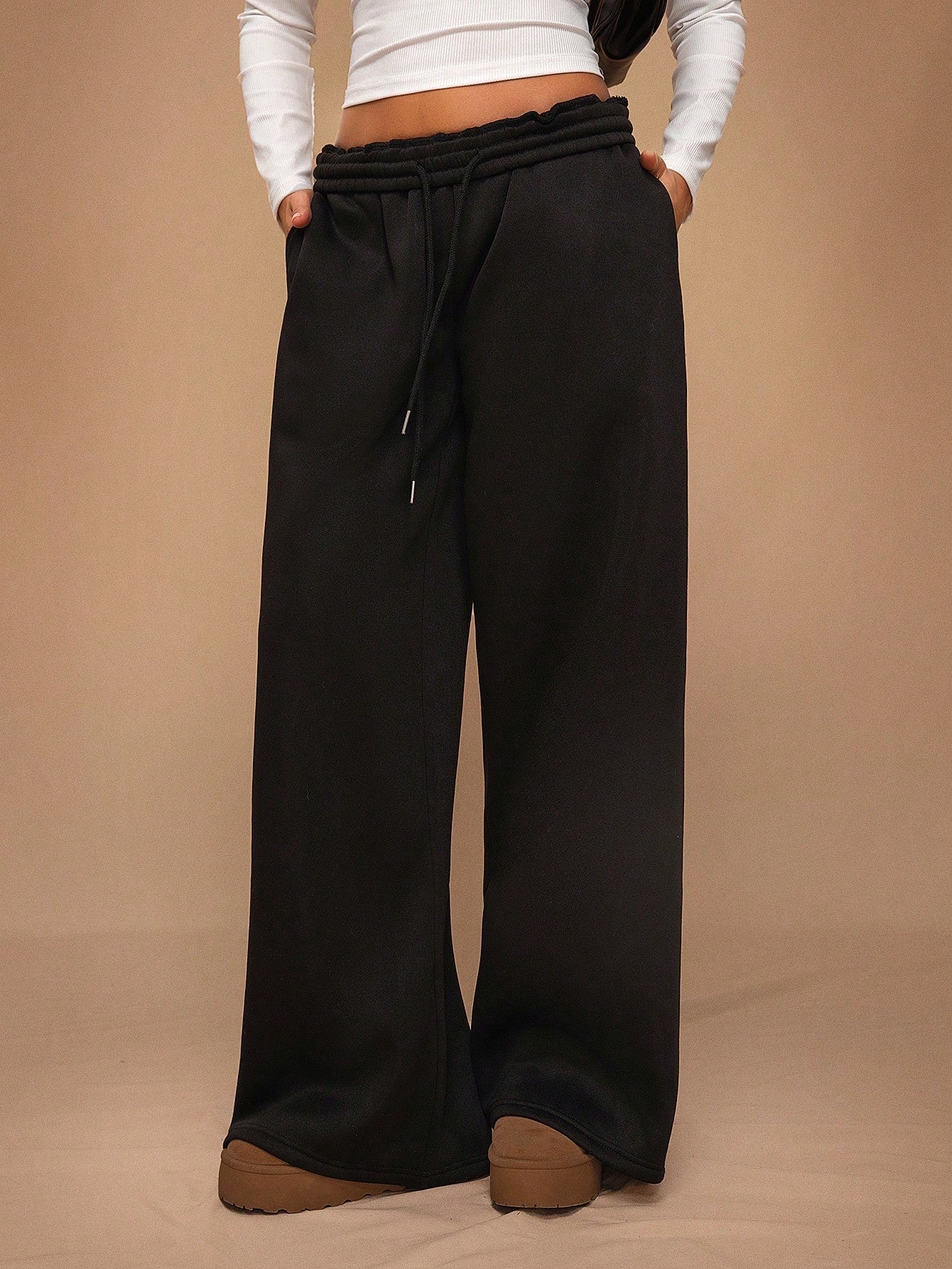 Relaxed Fit Soft Knit Pants