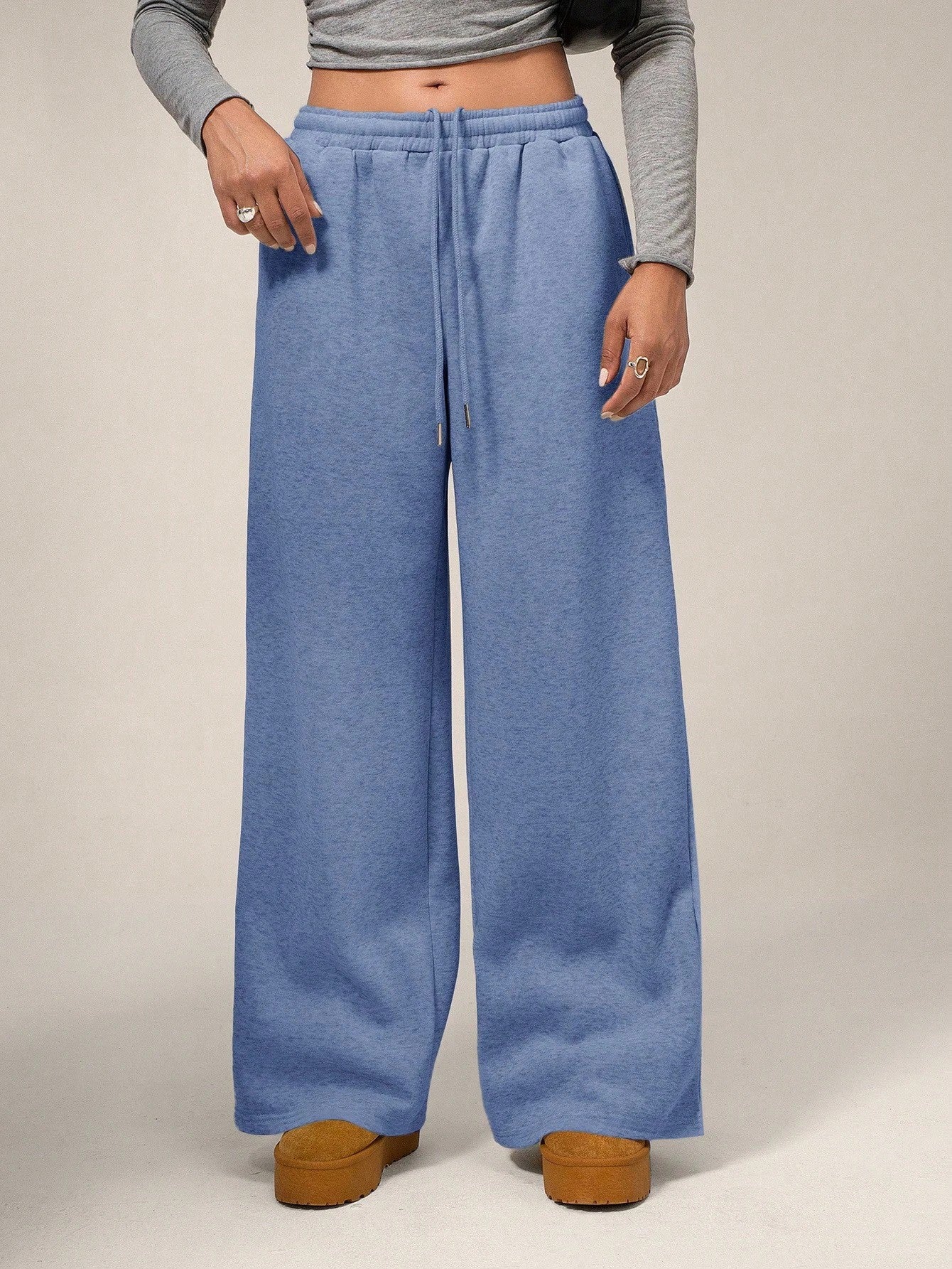 Relaxed Fit Soft Knit Pants