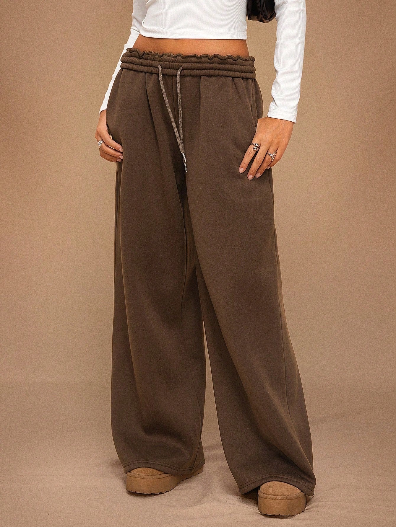 Relaxed Fit Soft Knit Pants