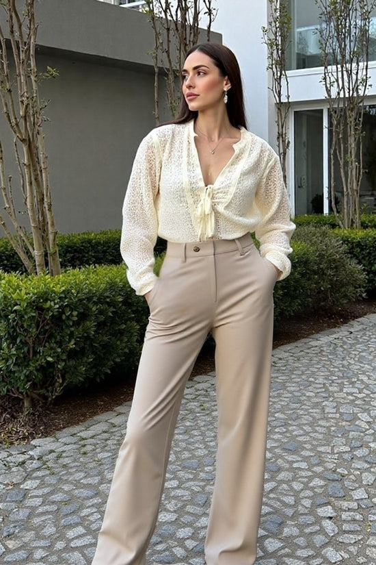 Elegance High Waist Pantalon