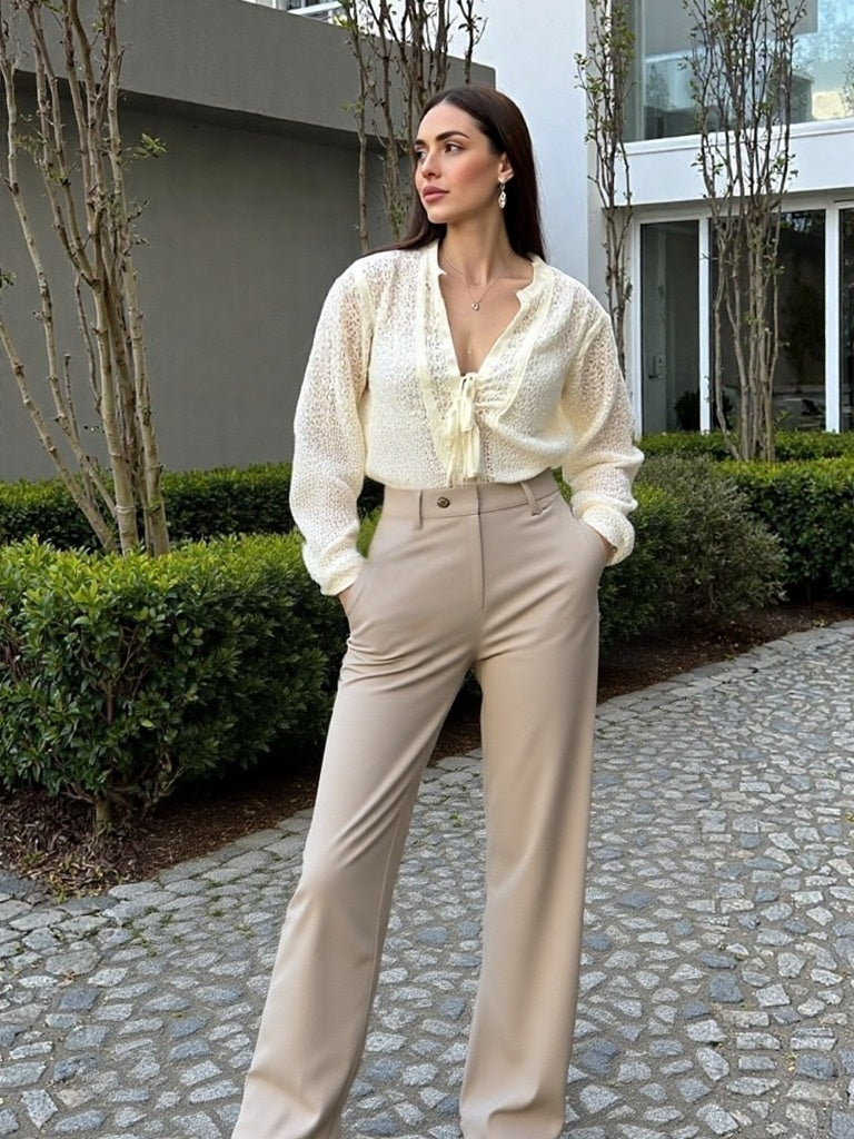 Elegance High Waist Pantalon